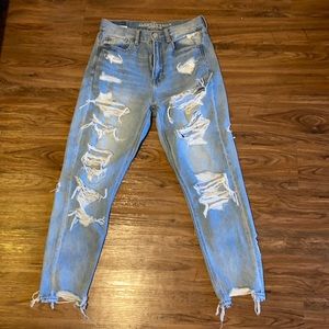 American Eagle Ripped Mom Jeans